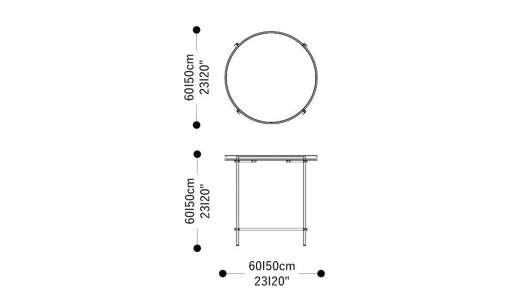 Image of the main dimensions of the product